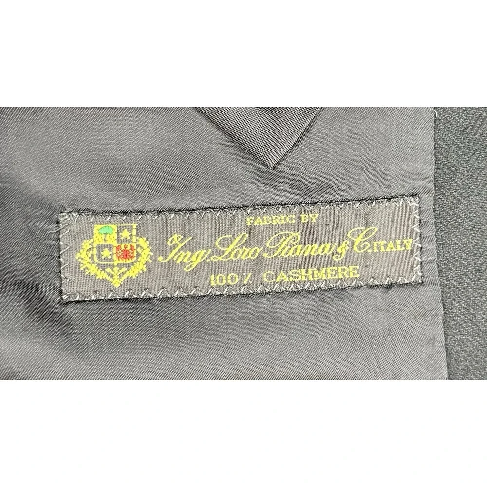 Jack Victor Loro Piana 100% Cashmere Black Blazer Sport Coat Made Canada